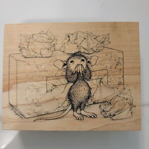 House Mouse Designs 1998 ACHOO (Mudpie) Wood Mounted Rubber Stamp #260 NEW